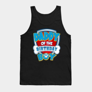 Daddy Of The Birthday Boy Dog Paw Family Matching Tank Top